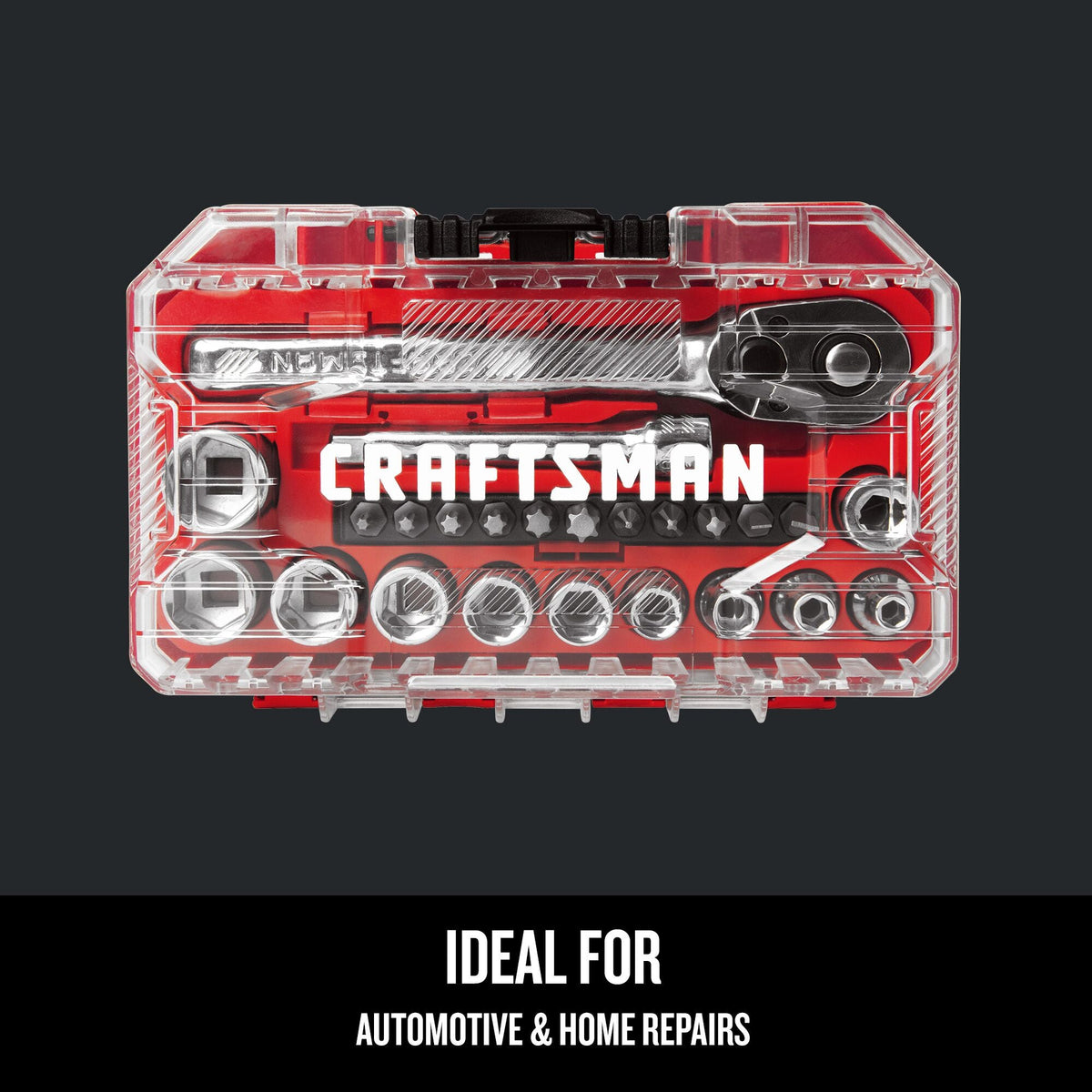 CRAFTSMAN 24-Piece Standard (SAE) Polished Chrome Mechanics Tool Set