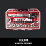 CRAFTSMAN 24-Piece Standard (SAE) Polished Chrome Mechanics Tool Set