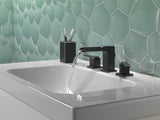 Delta Ara Matte Black 2-Handle Widespread WaterSense Bathroom Sink Faucet with Drain, 4–16 in Installation