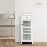 Teamson Home Connor 15-in x 36-in x 14-in White Freestanding Linen Cabinet