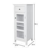 Teamson Home Connor 15-in x 36-in x 14-in White Freestanding Linen Cabinet