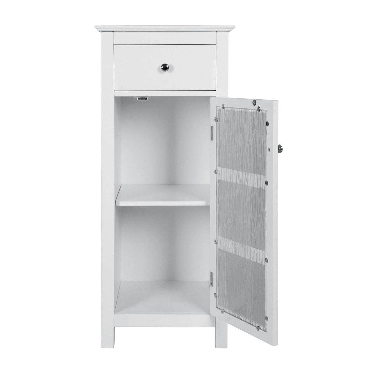 Teamson Home Connor 15-in x 36-in x 14-in White Freestanding Linen Cabinet