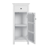 Teamson Home Connor 15-in x 36-in x 14-in White Freestanding Linen Cabinet