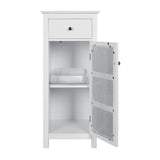 Teamson Home Connor 15-in x 36-in x 14-in White Freestanding Linen Cabinet