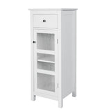 Teamson Home Connor 15-in x 36-in x 14-in White Freestanding Linen Cabinet