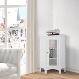 Teamson Home Madison 24.75-in x 32-in x 17-in White Freestanding Corner Linen Cabinet