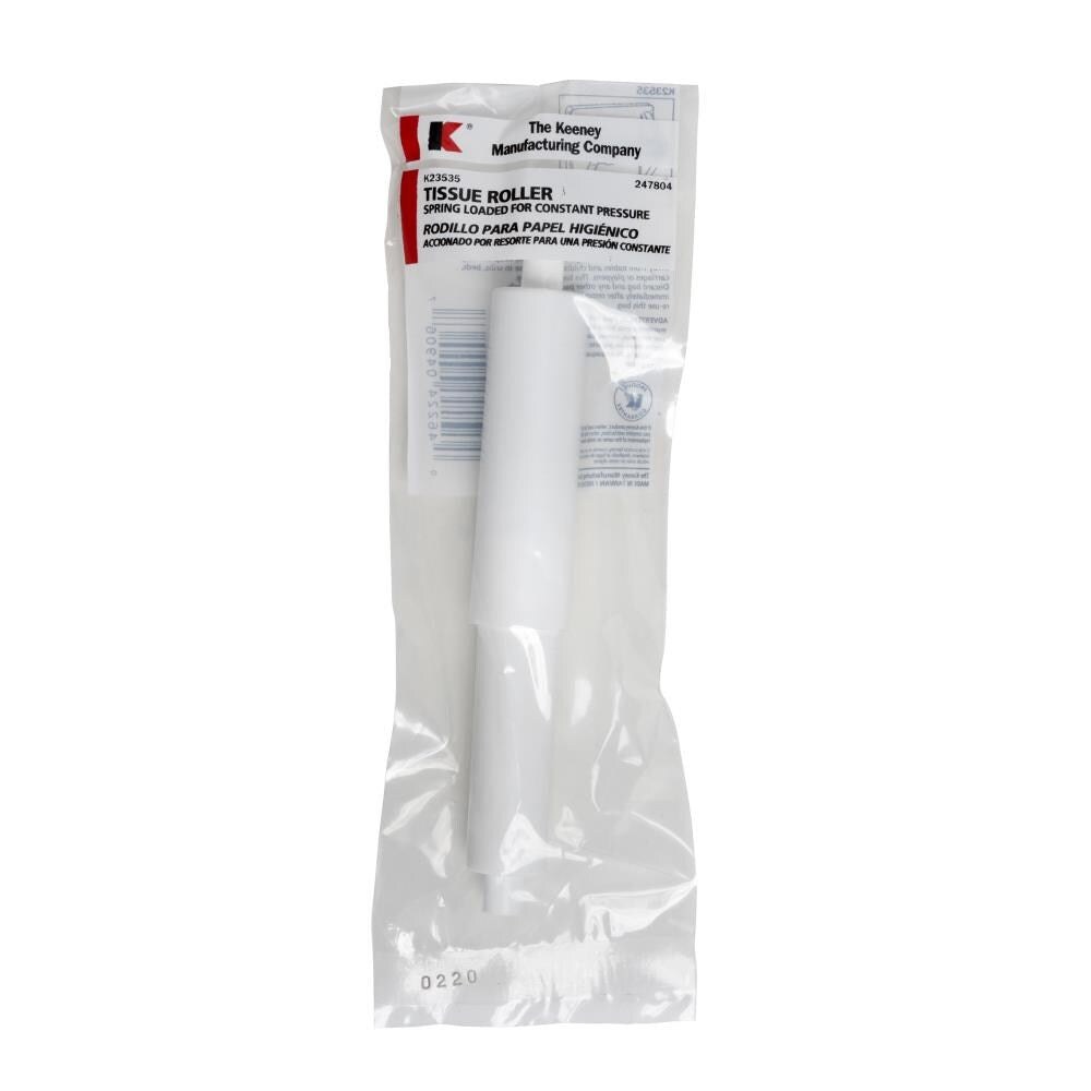 Keeney PlumbPak White Recessed Replacement Roller Toilet Paper Holder