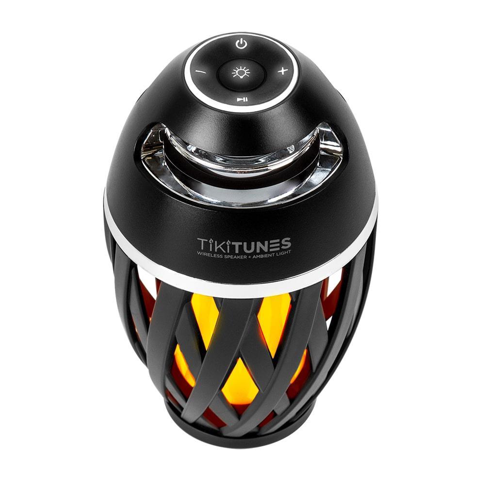 TikiTunes Black Bluetooth Speakers with LED Atmospheric Lighting Effect (2-Pack) - Super Arbor