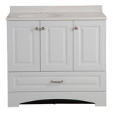 Lancaster 30 in. W Bath Vanity in White with Cultured Marble Vanity Top in White - Super Arbor