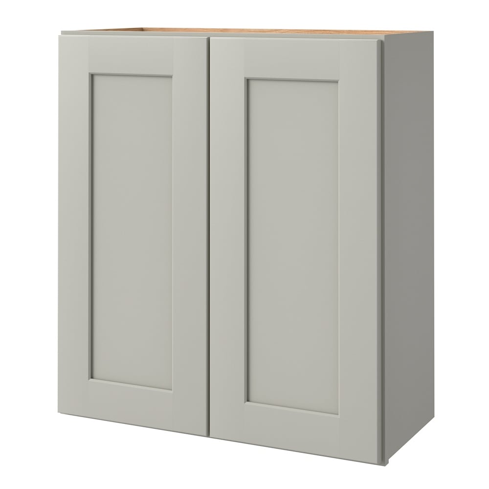 allen + roth Stonewall 27-in W x 30.125-in H x 12-in D Stone Wall Fully Assembled Cabinet (Flat Panel Shaker Door Style)