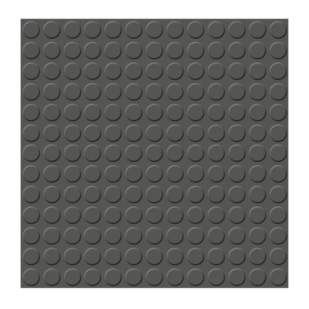 Flexco Graphite Gray Solid 18-in W x 18-in L Glue Down Vinyl Tile Flooring (2.25-sq ft/ Piece)