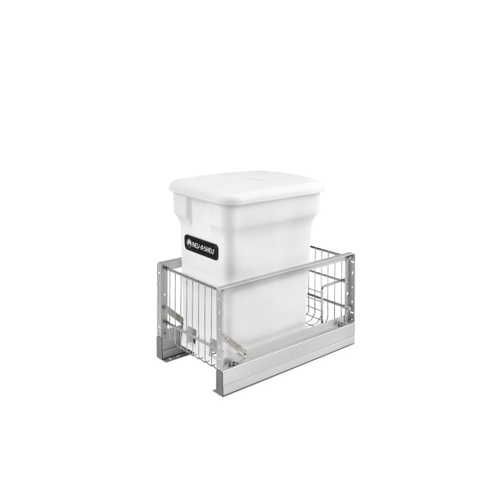 Rev-A-Shelf 24-Quart Plastic Soft-Close Pull-Out Trash/Compost Can, 11 x 18 x 19 in