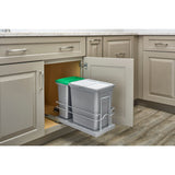 Rev-A-Shelf 8-Quart Plastic Soft-Close Pull-Out Trash Can, 2-Bin