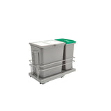 Rev-A-Shelf 8-Quart Plastic Soft-Close Pull-Out Trash Can, 2-Bin