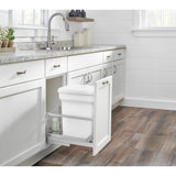 Rev-A-Shelf 24-Quart Plastic Soft-Close Pull-Out Trash/Compost Can, 11 x 18 x 19 in