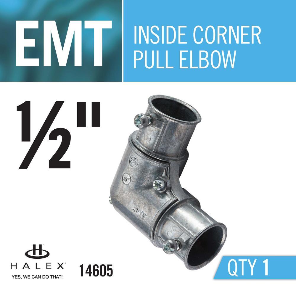 1/2 in. Electrical Metallic Tube Inside Corner Pull Elbow - Super Arbor