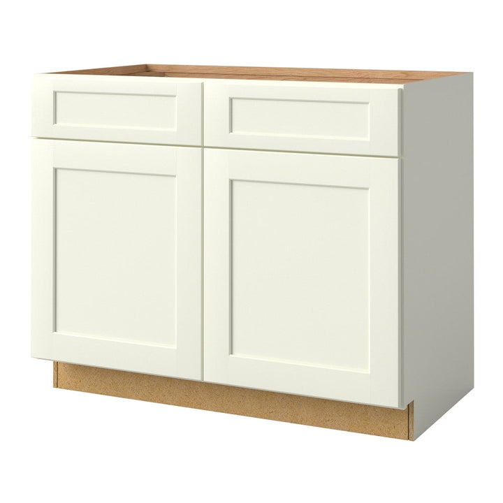 allen + roth Aveley 42-in W x 34.5-in H x 24-in D Linen Sink Base Fully Assembled Cabinet (Flat Panel Shaker Style)