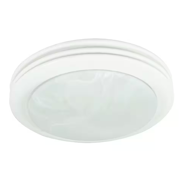 Yorkshire Decorative 80 CFM Bathroom Ventilation Exhaust Fan with Lighting in Satin White