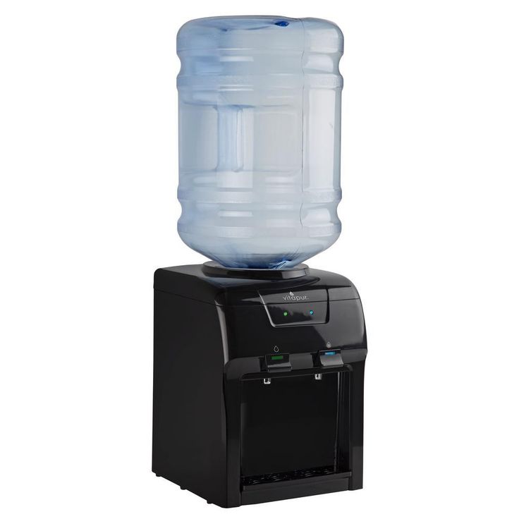 3-5 Gal. Cold/Room Temperature Countertop Water Cooler Dispenser in Black