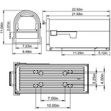 Arlington Large, Steel, Post-Mount Mailbox, Black - Super Arbor