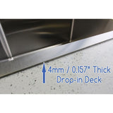 Drop-in Top Mount 16-Gauge Stainless Steel 36 in. x 22 in. x 10 in. 60/40 Offset Double Bowl Kitchen Sink