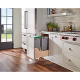 Rev-A-Shelf 50-Quart Soft-Close Dual Pull-Out Trash Can – Maple Frame, BLUMOTION Slides