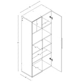 Prepac HangUps 60-in W x 72-in H Wood Composite White Wall-mount Utility Storage Cabinet
