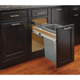 Rev-A-Shelf 35-Quart Plastic Pull-Out Trash Can, 12-in W x 22-in D x 18-in H