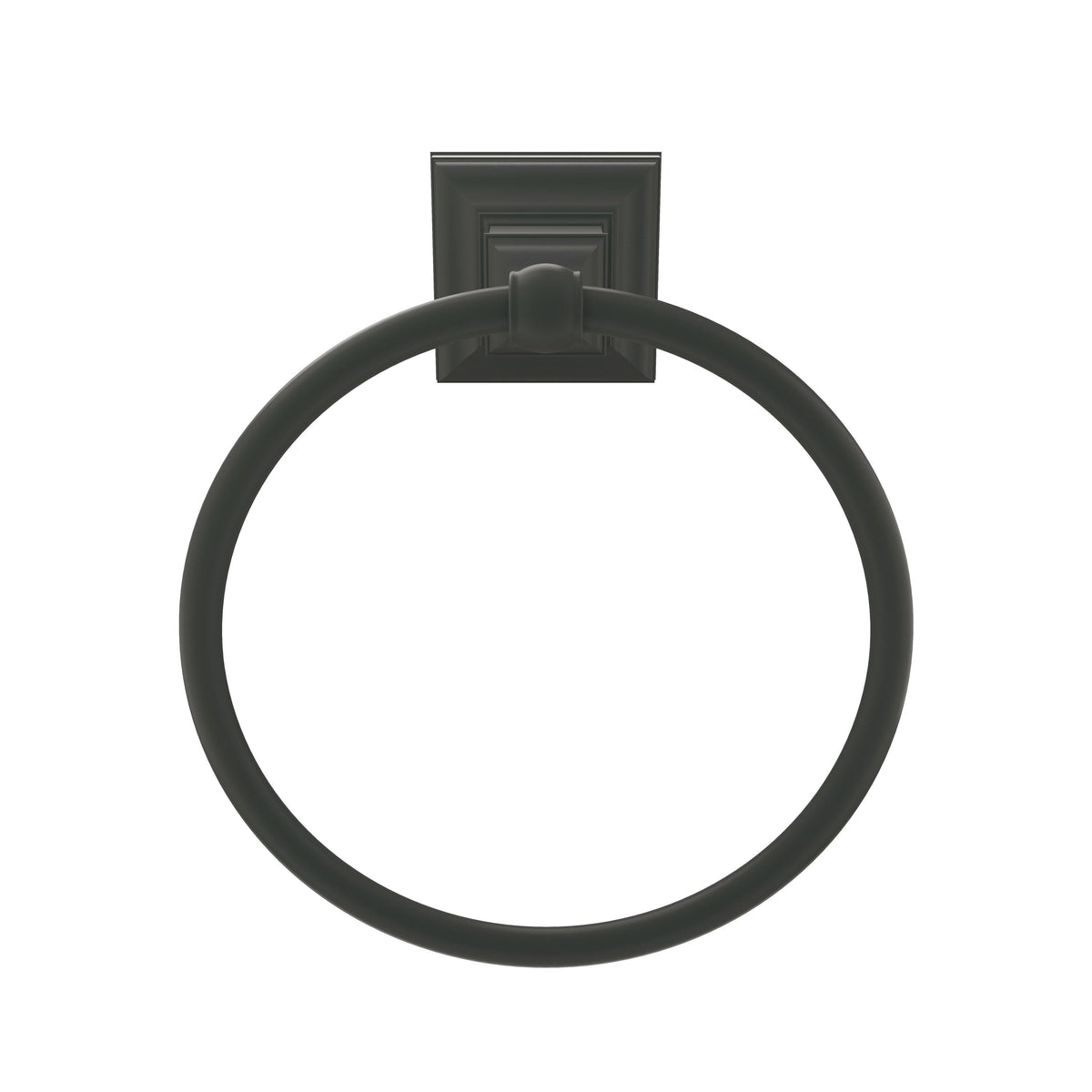Amerock Markham Matte Black Wall Mount Towel Ring