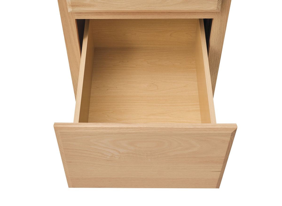 Project Source Ready to Finish 18-in W x 35-in H x 21-in D 3-Drawer Freestanding Cabinet Bank, Natural Rustic Oak
