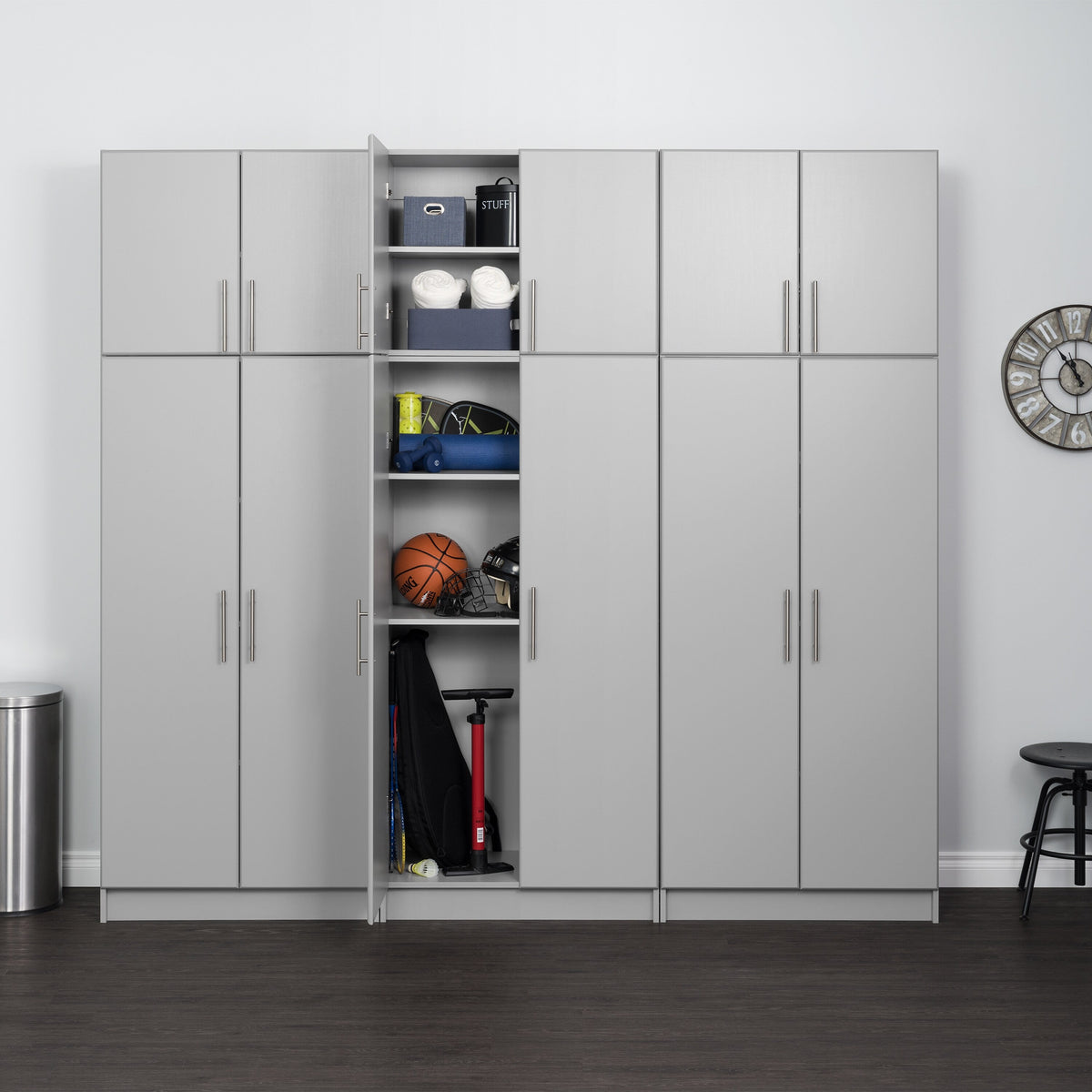 Prepac Elite 18.9-in W x 24-in H Wood Composite Light Gray Wall-mount Utility Storage Cabinet