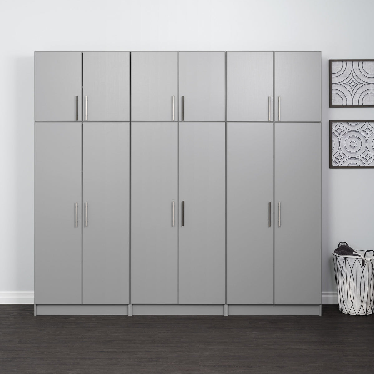 Prepac Elite 18.9-in W x 24-in H Wood Composite Light Gray Wall-mount Utility Storage Cabinet