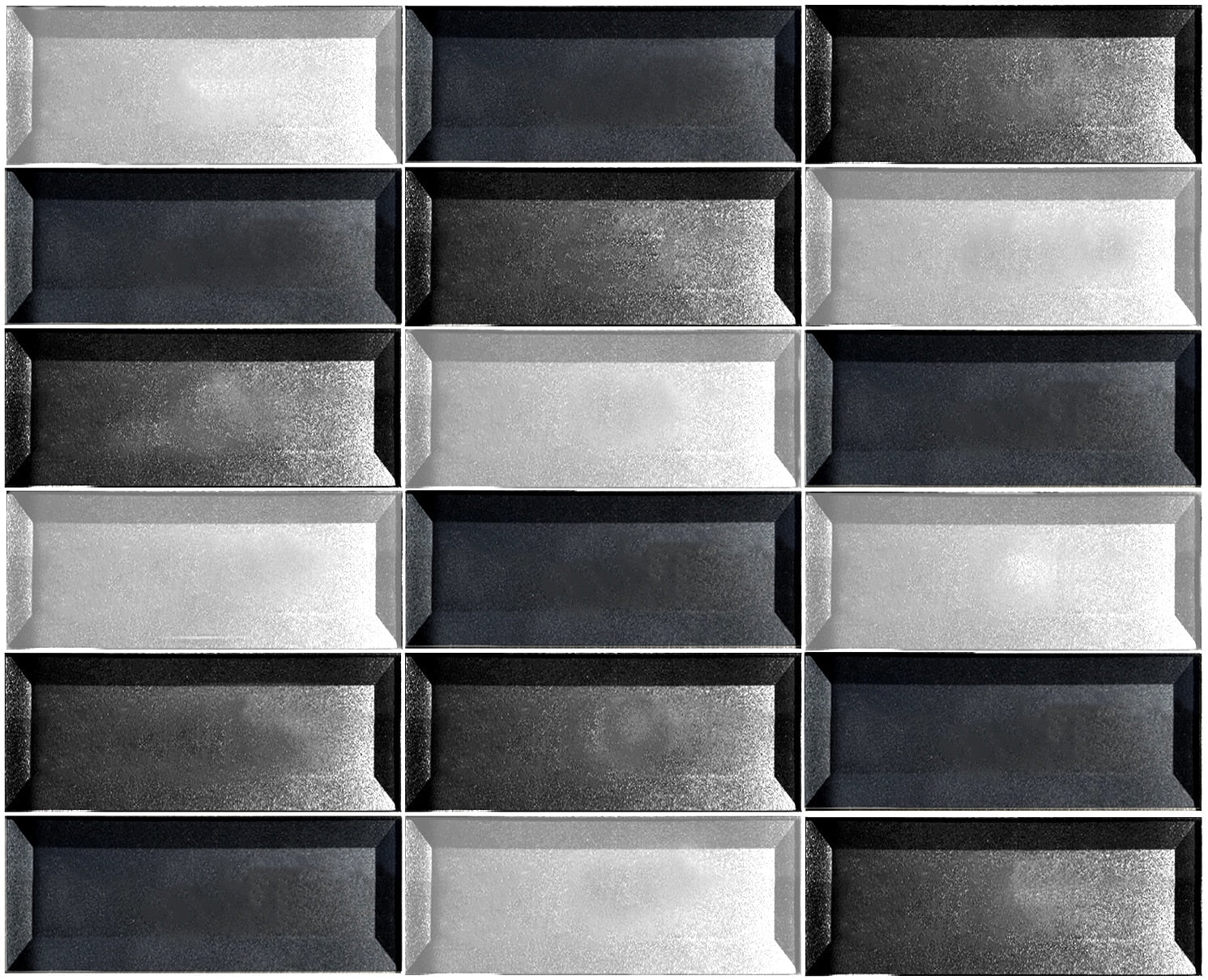 Abolos Forever Cold gray 12-in x 12-in Glossy Glass Brick look Peel and stick Mosaic Wall Tile product image