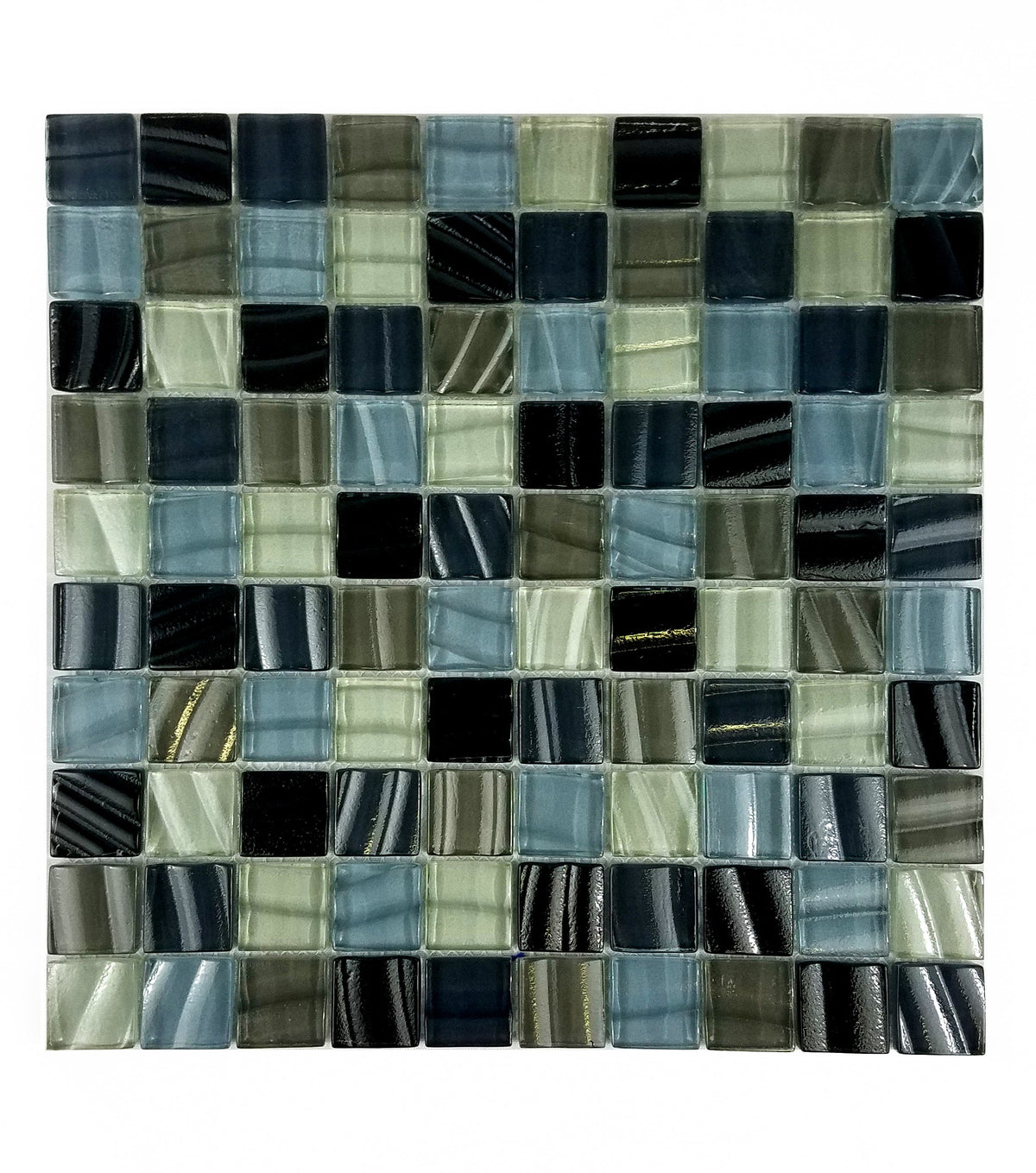 Abolos New Era Beach sand blue/multifinish 12-in x 12-in Multi-finish Glass Mosaic Floor and Wall Tile product image