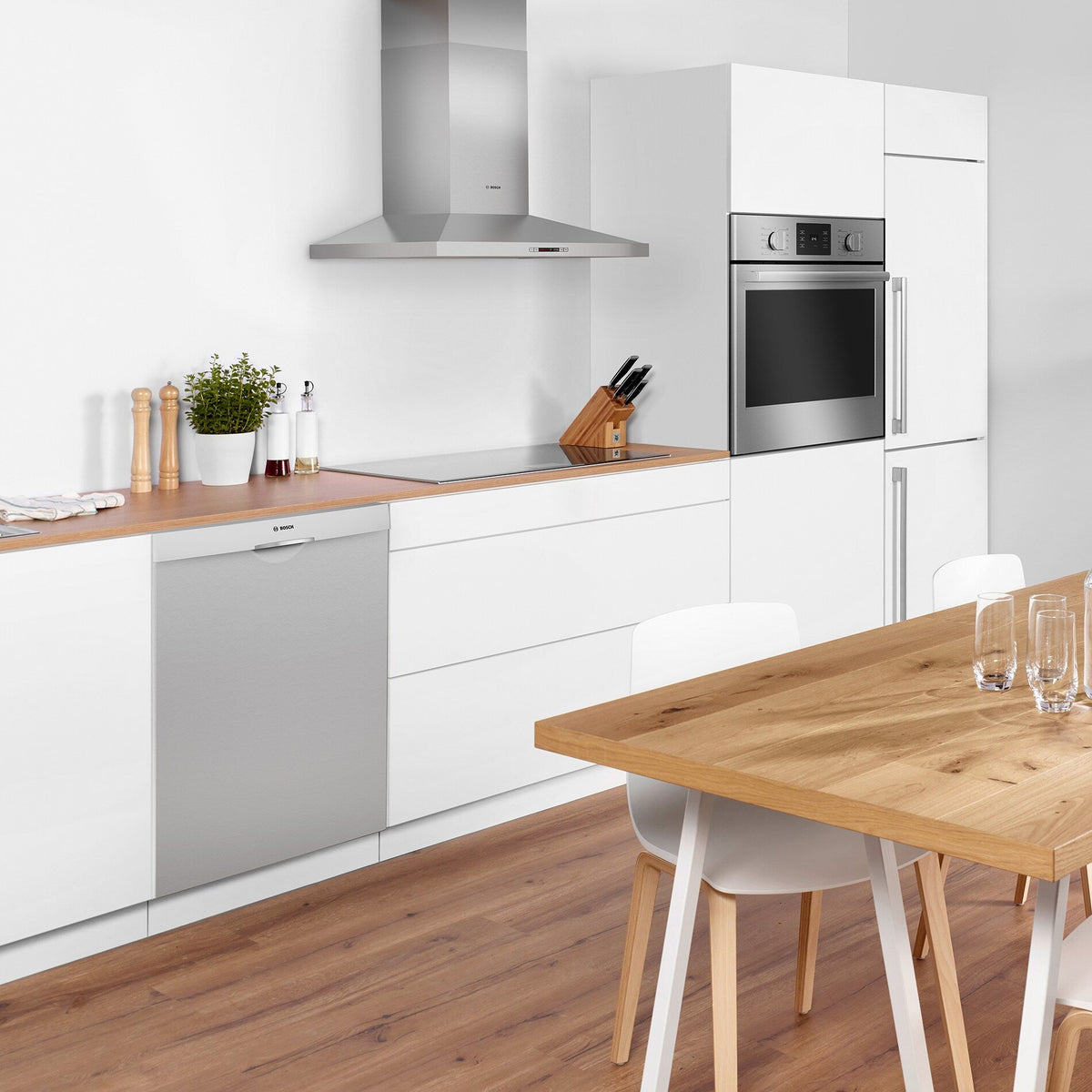 Bosch 300 Series PureDry 48-Decibel Top Control 24-in Built-In Dishwasher, Fingerprint-Resistant Stainless Steel, ENERGY STAR