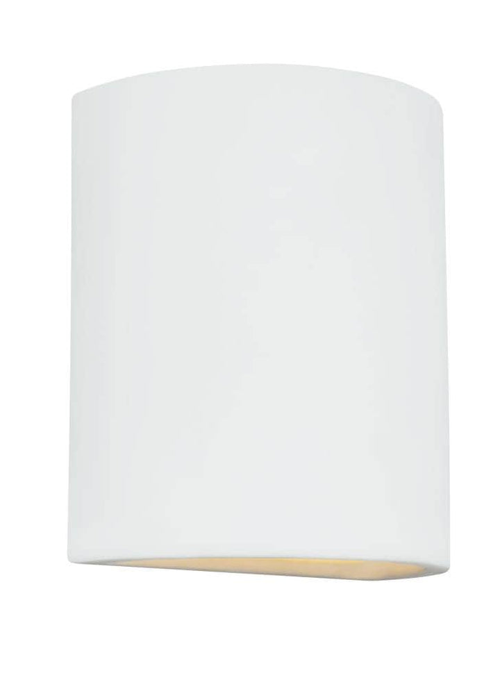 Sea Gull Lighting Paintable Ceramic Sconces 10-in H Unfinished Ceramic Dark Sky Medium Base (E-26) Outdoor Wall Light ENERGY STAR