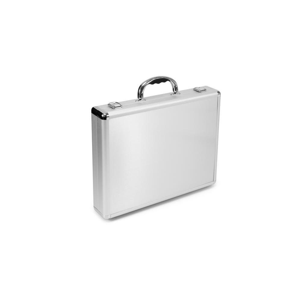 12.25 in. Smooth Aluminum Portfolio Case in Silver - Super Arbor