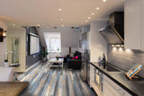 Deco Products COLORS Old Blue Sea Aged Painted Wood Luxury Vinyl Plank Sample, 6 in x 6 in, 8-mil Wear Layer