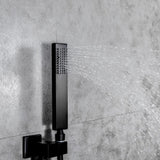 Talise 2-Handle 1-Spray Tub and Shower Faucet with 3-Setting with 304T Stainless Steel in Black(Valve Included) - Super Arbor