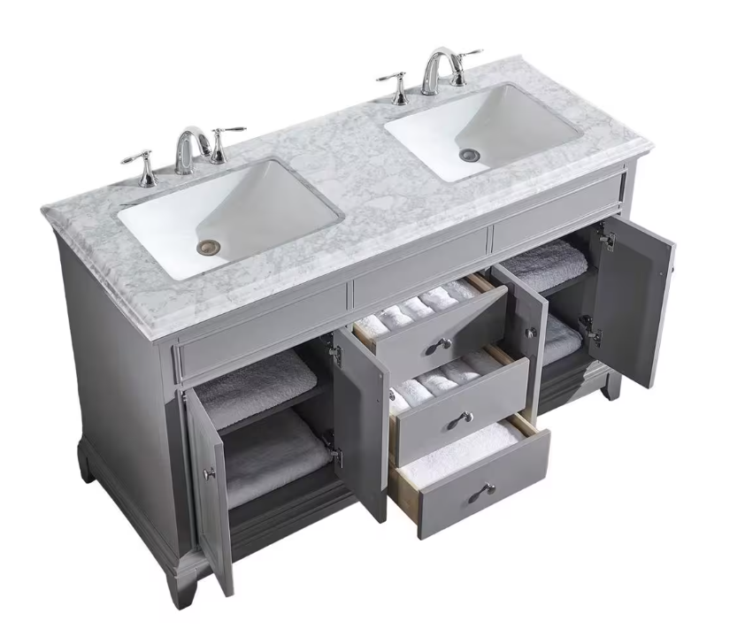 Lancaster 48 in. W x 19 in. D x 33 in. H Single Sink Bath Vanity in Admiral Blue with White Cultured Marble Top