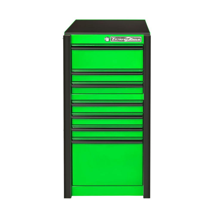 19 in. 7-Drawer Side Tool Chest in Green with Black Trim - Super Arbor