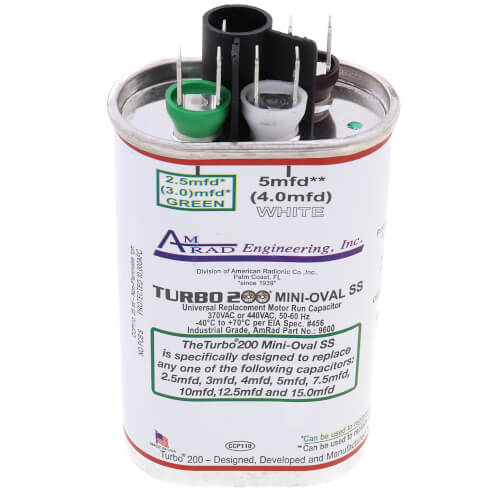 MARS 12500-MARS capacitor - front view (Type: Capacitor; Voltage: 370V, 440v)