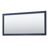 Wyndham Collection Avery 79-in Dark Blue Bathroom Vanity Cabinet with 70-in Mirror, Brushed Gold Hardware