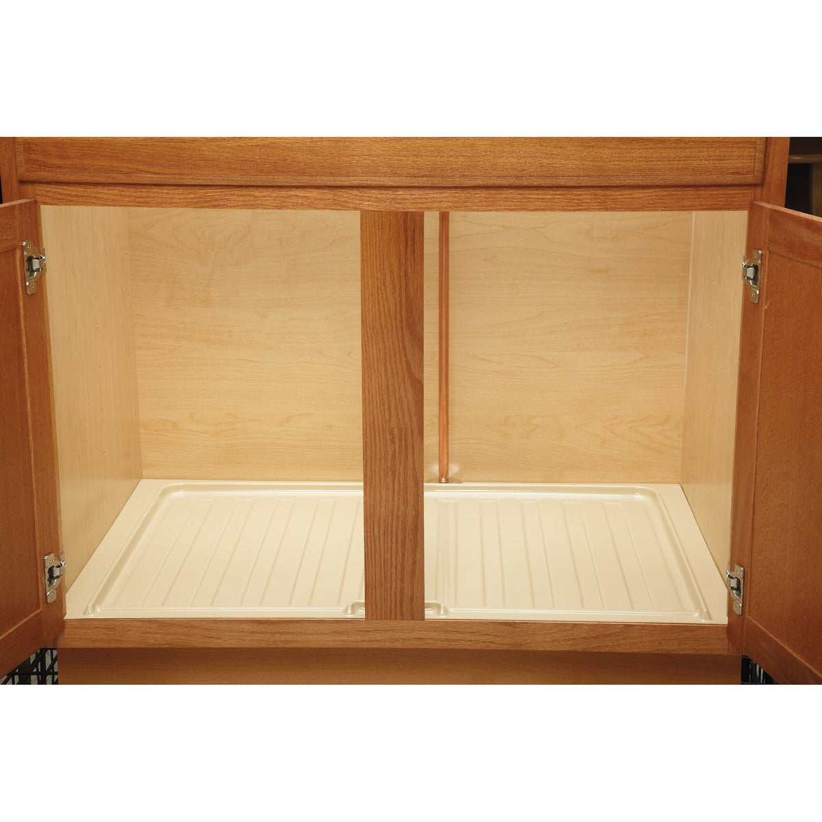 Rev-A-Shelf 34.5-in x 3-ft Metallic Silver Undersink Drip Tray, Molded Polymer