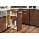 Rev-A-Shelf 6-in W x 24.5-in H 2-Tier Pull-Out Metal Soft-Close Cabinet Organizer, Maple Shelves