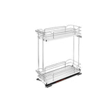 Rev-A-Shelf 10.25-in W x 24-in H 2-Tier Pull-Out Metal Soft-Close Cabinet Organizer, Gray, 21.69-in D