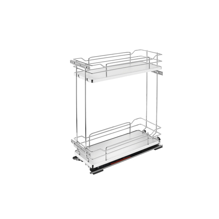 Rev-A-Shelf 10.25-in W x 24-in H 2-Tier Pull-Out Metal Soft-Close Cabinet Organizer, Gray, 21.69-in D