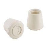 1-1/2 in. Off-White Rubber Leg Tips (2 per Pack) - Super Arbor