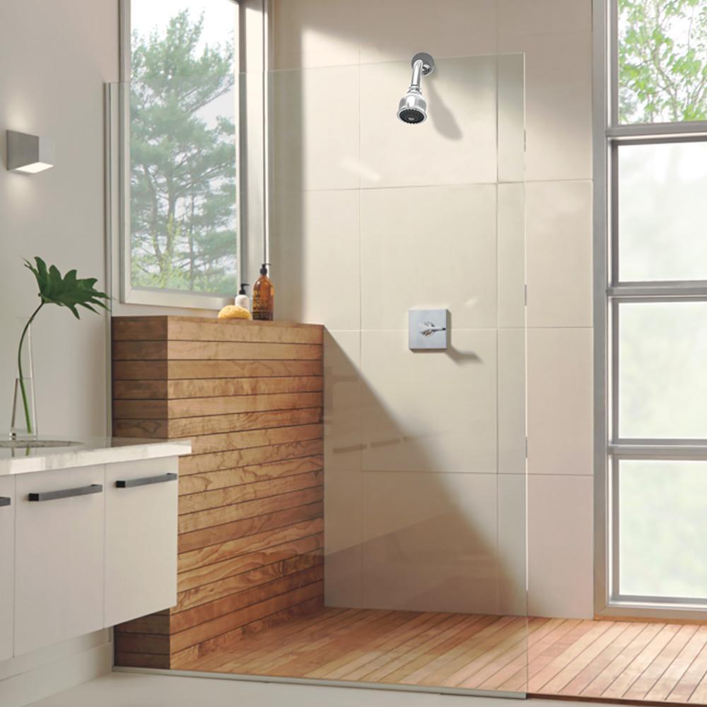 2-Spray Settings 2.92 in. Wall Mount Fixed Adjustable Shower Head in Chrome - Super Arbor