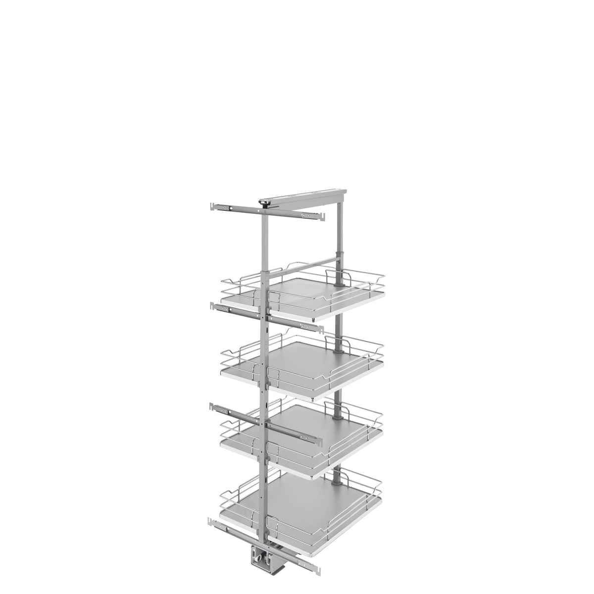 Rev-A-Shelf 19.25-in W x 50.75-in H x 21.69-in D 4-Tier Pull-Out Metal Soft-Close Pantry Organizer, Gray
